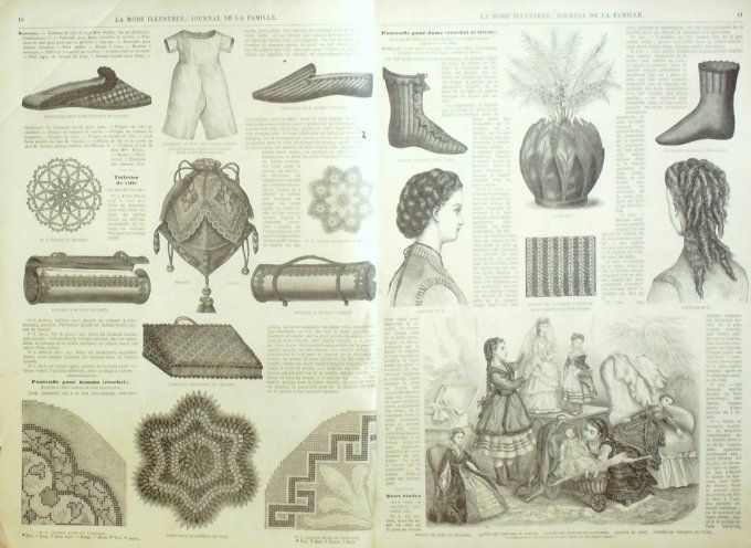 Journal Mode illustrée 1870 #  2 Toilettes de ville