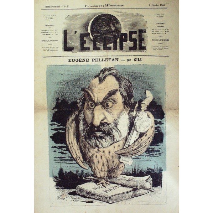 L'Eclipse 1868 n°02 EUGENE PELLETANT n°André GILL