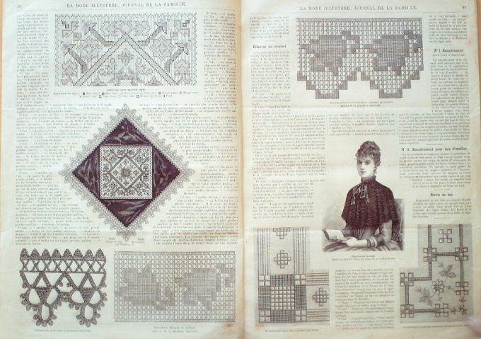 Journal Mode illustrée 1889 #  2 Corsage de robe de bal