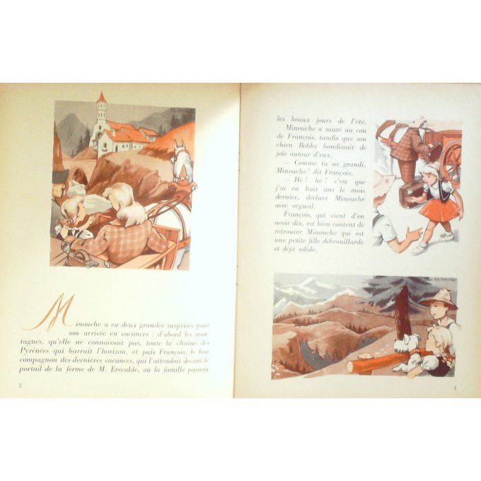 Bd MINOUCHE à la MONTAGNE-Illustrateur DUPUICH-(GP) 1949
