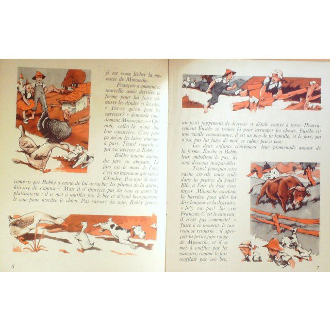 Bd MINOUCHE à la CAMPAGNE-Illustrateur J.A DUPUICH-Jean SABRAN (GP) 1949