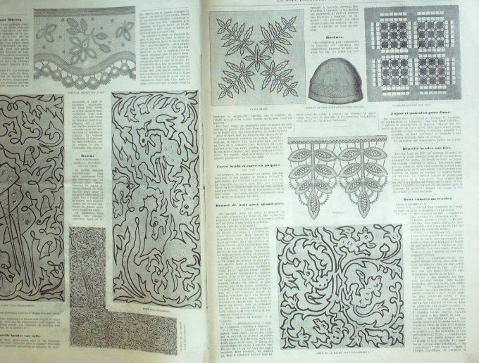Journal Mode illustrée 1877 #  2 Coiffures fillettes