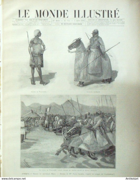 Le Monde illustré 1892 n°1841 Dahomey Porto-Novo Atchoupa roi Toffa Cahors (46) Espagne Madrid