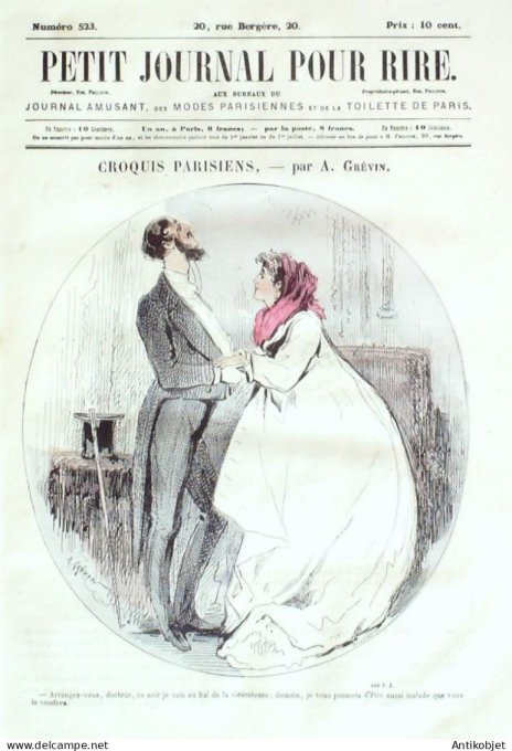 Petit journal pour Rire 1864 # 523 Les Bohemiens Damourette