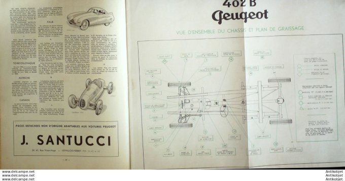 R.T Automobile Peugeot 402B Moteur Somua Hesselman 13 # 1947