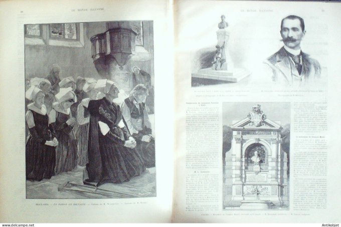 Le Monde illustré 1892 n°1841 Dahomey Porto-Novo Atchoupa roi Toffa Cahors (46) Espagne Madrid