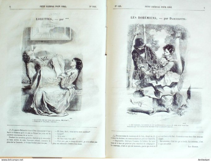 Petit journal pour Rire 1864 # 523 Les Bohemiens Damourette