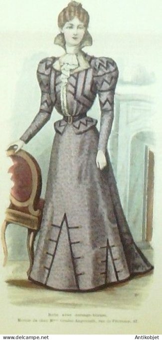 La Mode illustrée journal 1897 n° 41 Robe en corsage-Blouse