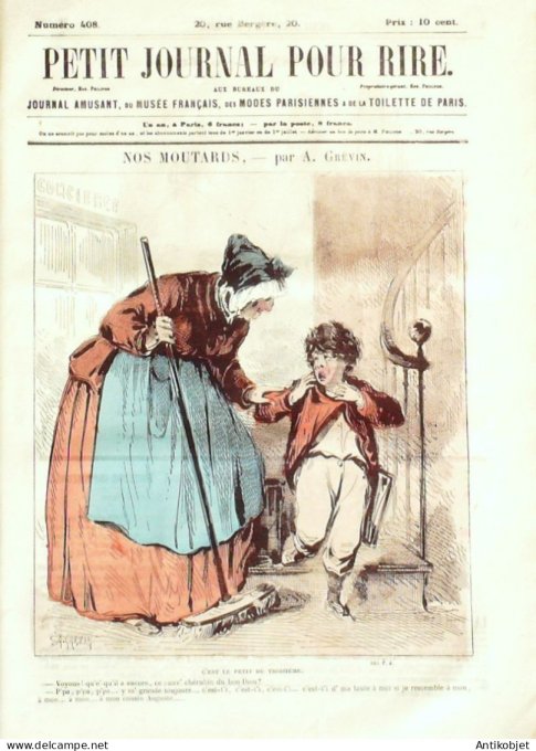 Petit journal pour Rire 1862 # 408 Les Bals masques Grevin