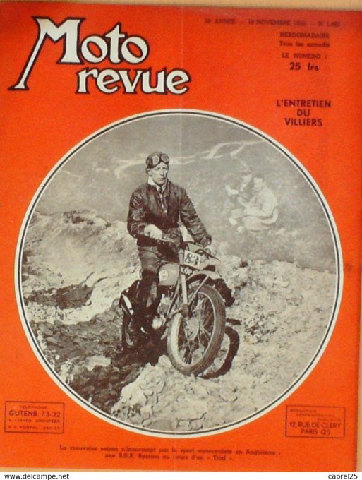 Moto Revue 1950 n° 1007 Triumph 125 Indian 250 Csepel 250 Trotinette Pitard Villers