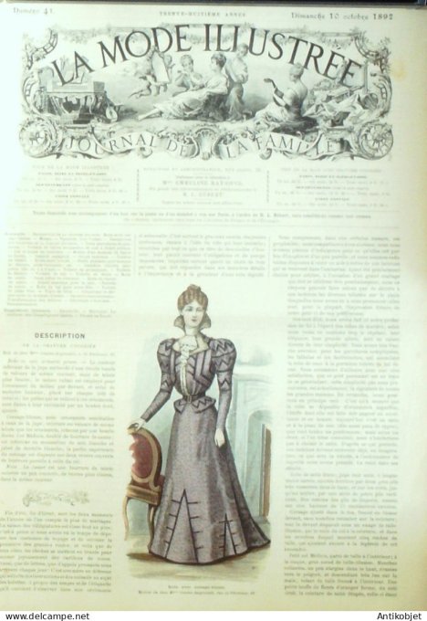 La Mode illustrée journal 1897 n° 41 Robe en corsage-Blouse