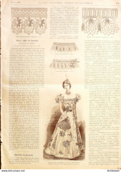 La Mode illustrée journal 1897 n° 41 Robe en corsage-Blouse