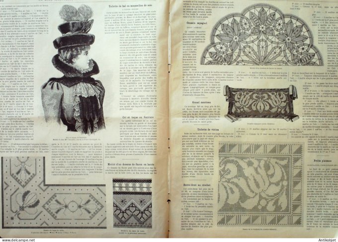 La Mode illustrée journal 1897 n° 41 Robe en corsage-Blouse