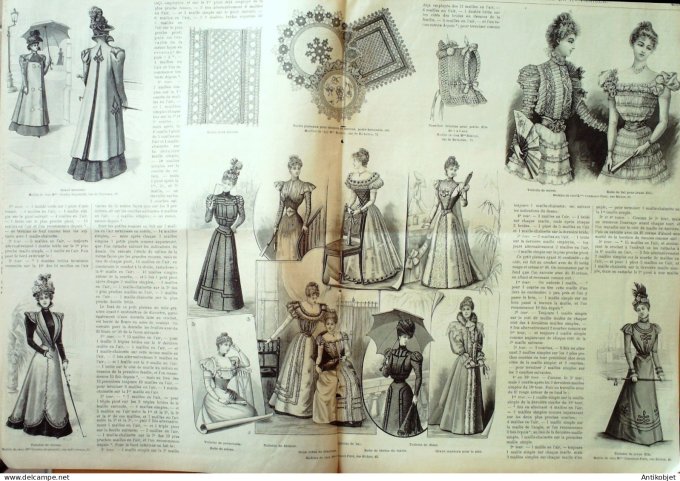 La Mode illustrée journal 1897 n° 41 Robe en corsage-Blouse