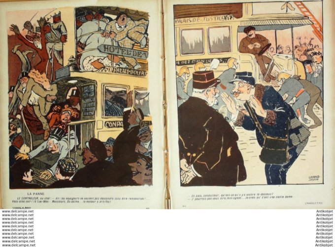 L'Assiette au beurre 1907 # 362 L'Omnibus a 2 sous Grandjouan