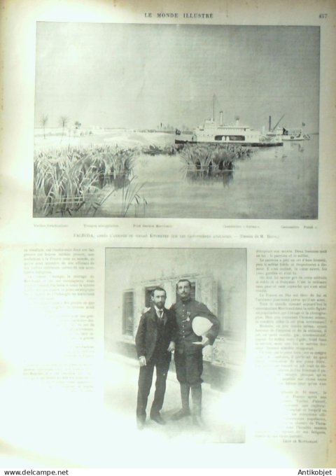 Le Monde illustré 1899 n°2201 Toulon (83) Sénégal Loango Soudan Banghi Bahr-El-Gjazal Fachoda Bonga