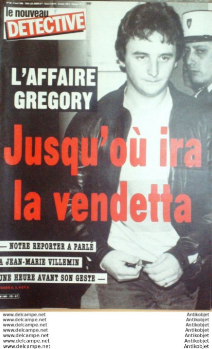 Détective 1985 # 133 Fleury-Mérogis Limoges Tremblay-Les-Gonesse Château-Gontier Mougins