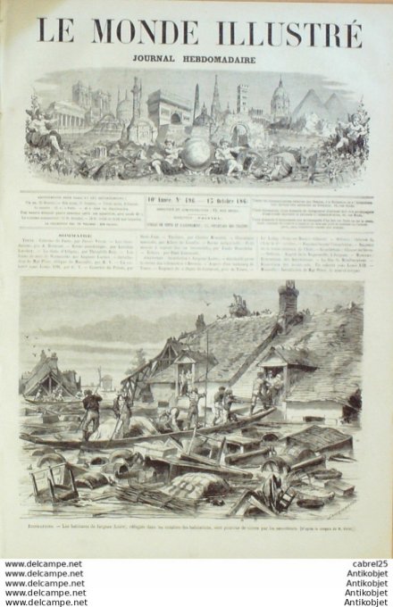 Le Monde illustré 1866 n°496 Italie Brescia Montigny Orleans Jargeau  (45) Marseille (13)
