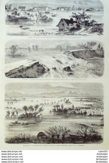 Le Monde illustré 1866 n°496 Italie Brescia Montigny Orleans Jargeau  (45) Marseille (13)