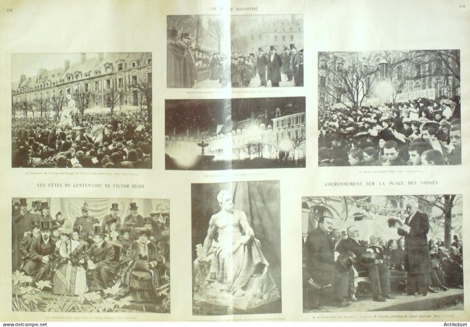 Le Monde illustré 1902 n°2345 Pape Léon XIII Jubilé Espagne Barcelone Rambla Victor Hugo