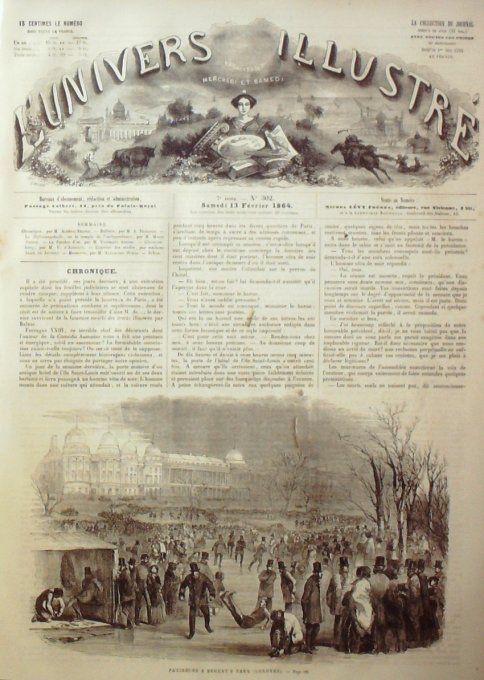 L'Univers illustré 1864 # 302 Louisiane Madissonville Autriche Michaelsberg Danemark Copenkague