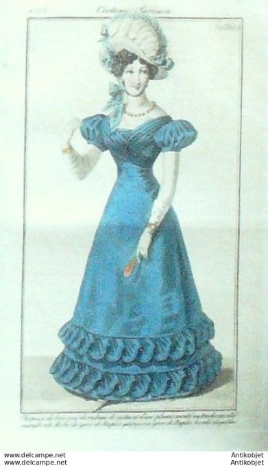 Gravure Mode Costume Parisien 1825 # 2360 (eau forte old Fashion plate