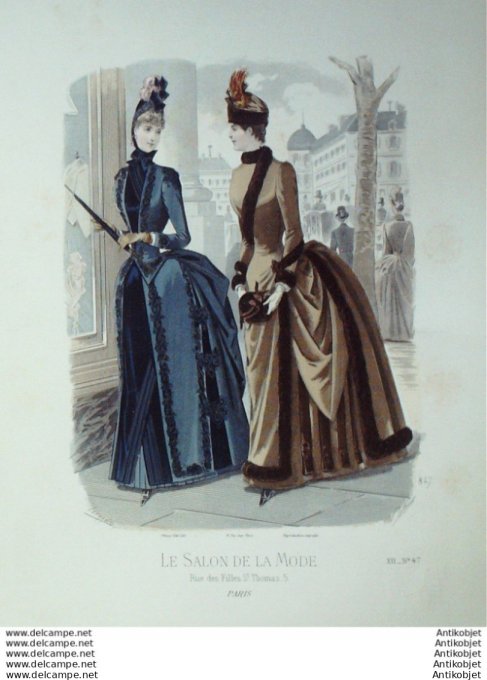 Gravure Mode Salon 1886 #  847 (Old Fashion plate)