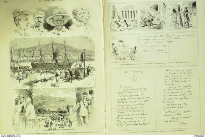 Le Monde illustré 1879 n°1172 Port-Vendres (66) Cham sa mort Baron Taylor