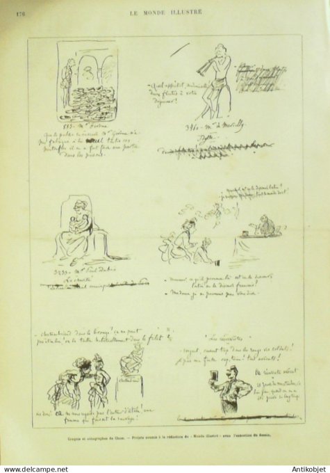 Le Monde illustré 1879 n°1172 Port-Vendres (66) Cham sa mort Baron Taylor