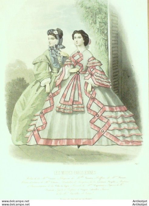 Gravure La Mode illustrée 1885 n° 4 (maison Bréant-Castel)