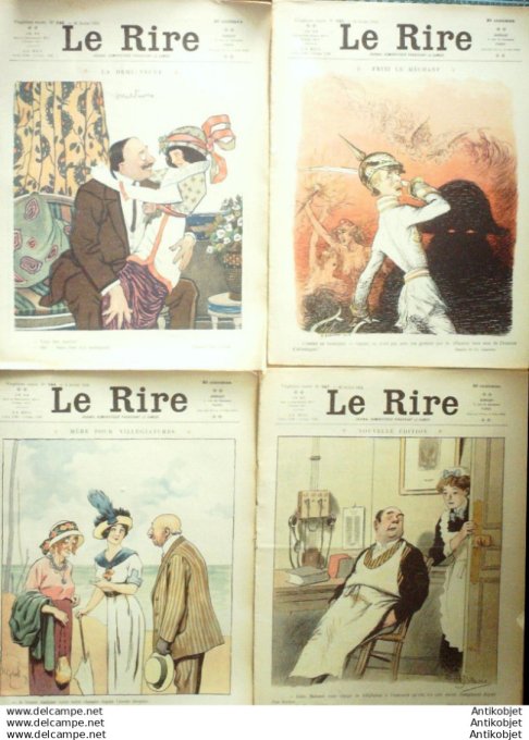 Le Rire 1913 lot 4 revues Nollat Losques Villemot Capy Faivre Fau Falke Gyaniny  Castelno