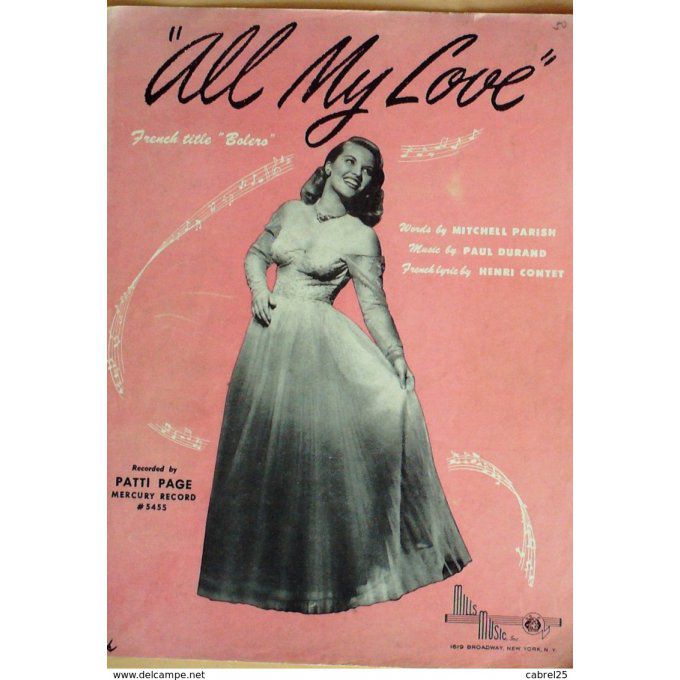 Page Patti All My Love 1950