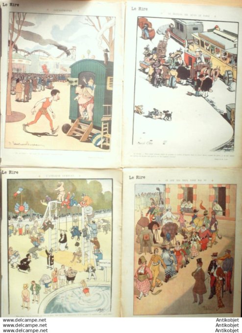 Le Rire 1913 lot 4 revues Nollat Losques Villemot Capy Faivre Fau Falke Gyaniny  Castelno