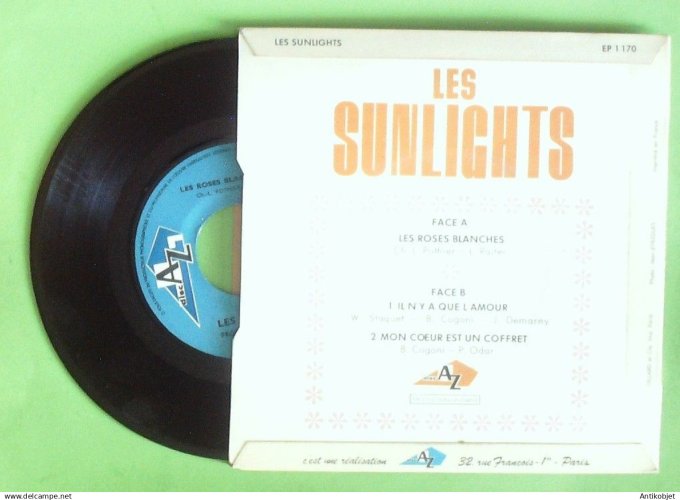 Les Sunlights 45T EP Les roses blanches 1968