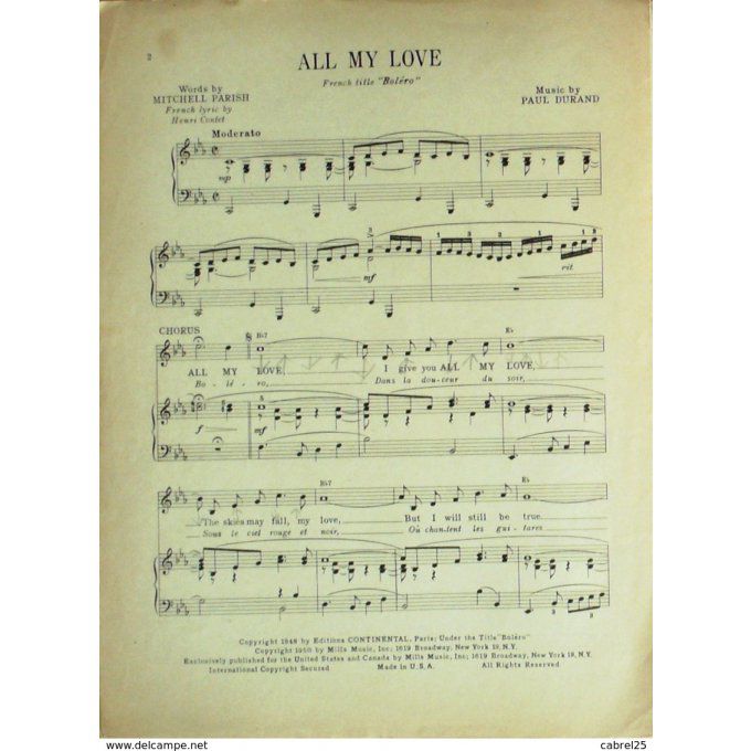 PAGE PATTI-ALL MY LOVE-1950