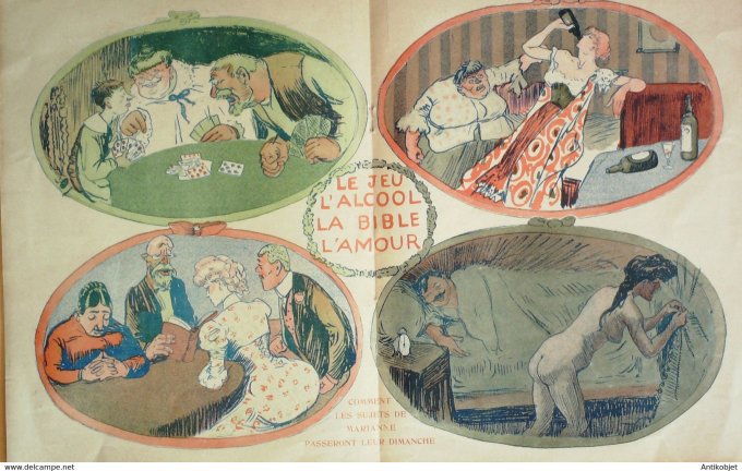 L'Assiette au beurre 1906 # 286 Le repos du dimanche Grandjouan