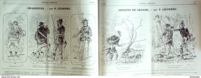 Le Journal Amusant 1880 # 1263 L'apprenti menetrier par Leonce Petit