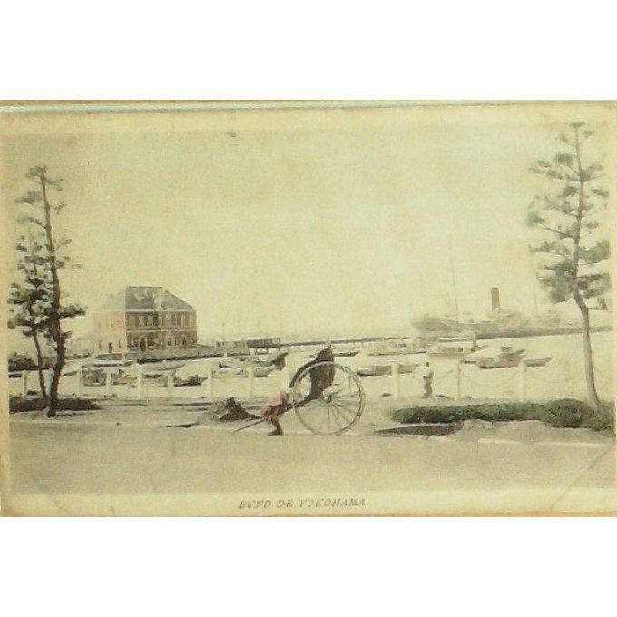 Cpa Japon Yokohama Pousse Pousse 1908