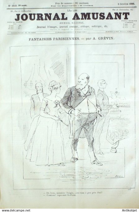 Le Journal Amusant 1885 # 1518 L'ancienne marine et la nouvelle par Leonnec