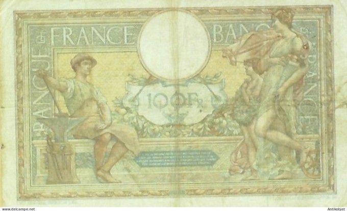Billet Banque de France 100 francs Luc Olivier Merson B.6=3=1917 TTB