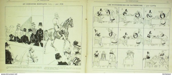 La Caricature 1884 #223 Concours hippique Job Fourberies Loys Sorel Trock