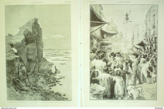 L'illustration 1896 n°2770 Soudan Abou Seir Wadi-Halfa Mettray (37) Italie Naples Quaresima