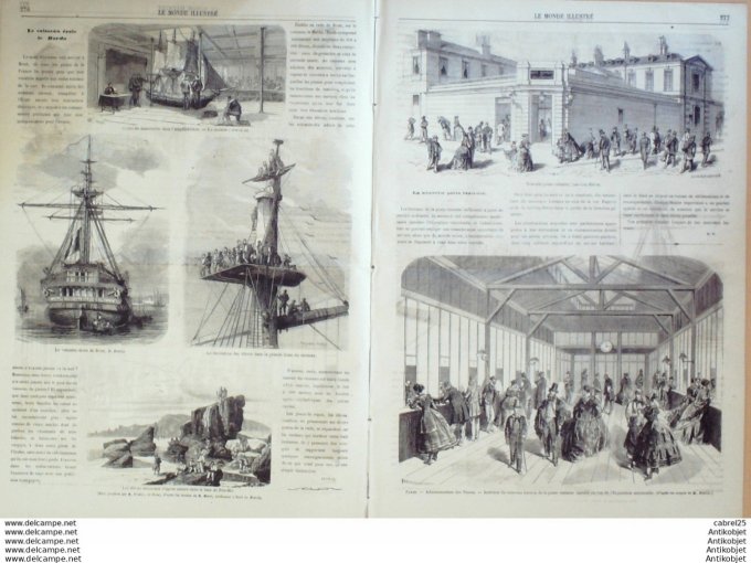 Le Monde illustré 1866 n°498 Belgique Hal Le Havre (76) Italie Venise