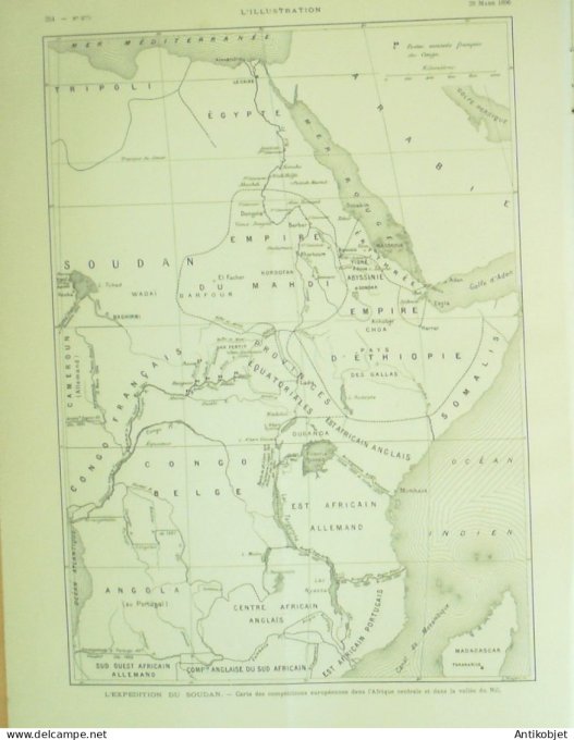 L'illustration 1896 n°2770 Soudan Abou Seir Wadi-Halfa Mettray (37) Italie Naples Quaresima