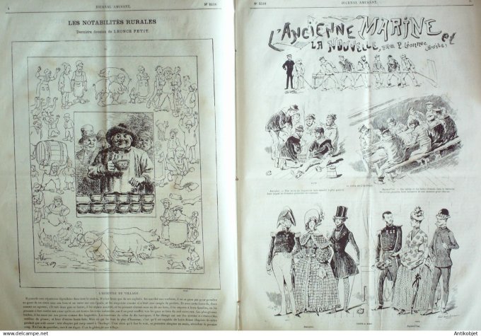 Le Journal Amusant 1885 # 1518 L'ancienne marine et la nouvelle par Leonnec