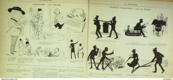 La Caricature 1884 #223 Concours hippique Job Fourberies Loys Sorel Trock