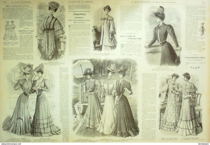 La Mode illustrée journal 1905 n° 27 Costume tailleur