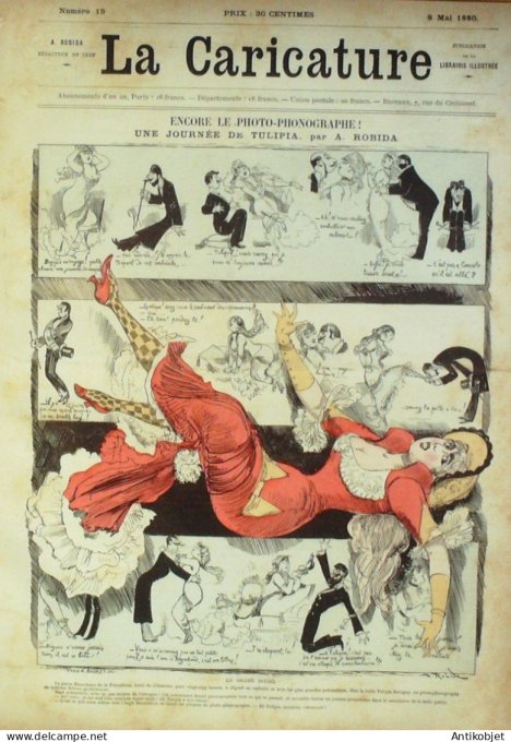 La Caricature 1880 #  19 Photo-Phonographe Draner Robida Trick