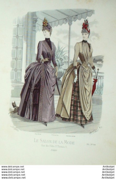 Gravure Mode Salon 1886 #  839 (Old Fashion plate)