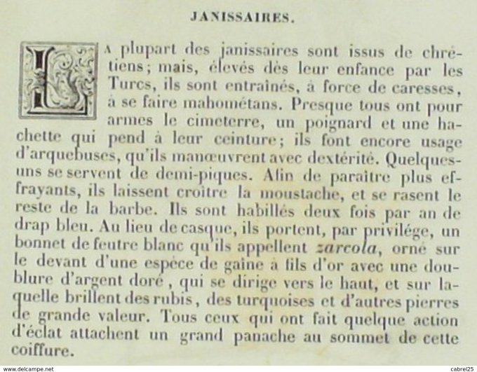 Turquie JANISSAIRE 1859